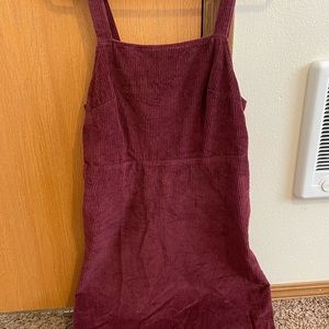 Burgundy babydoll dress